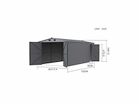 Rhino-cross-garages 1020 6,02x3x2,32 m garage/loods compleet met wand- en dakpanelen - afbeelding 3 van  4