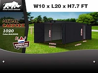 Rhino-cross-garages 1020 6,02x3x2,32 m garage/loods compleet met wand- en dakpanelen - afbeelding 4 van  4