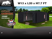 Rhino-cross-garages 1320 6,02x3,9x2,32 m garage/loods compleet met wand- en dakpanelen - afbeelding 3 van  3