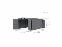 Rhino-cross-garages 1320 6,02x3,9x2,32 m garage/loods compleet met wand- en dakpanelen - afbeelding 3 van  4