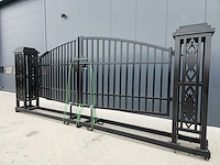 Rhino-cross-gates 600 cm toegangspoort/hek compleet met palen - afbeelding 1 van  6
