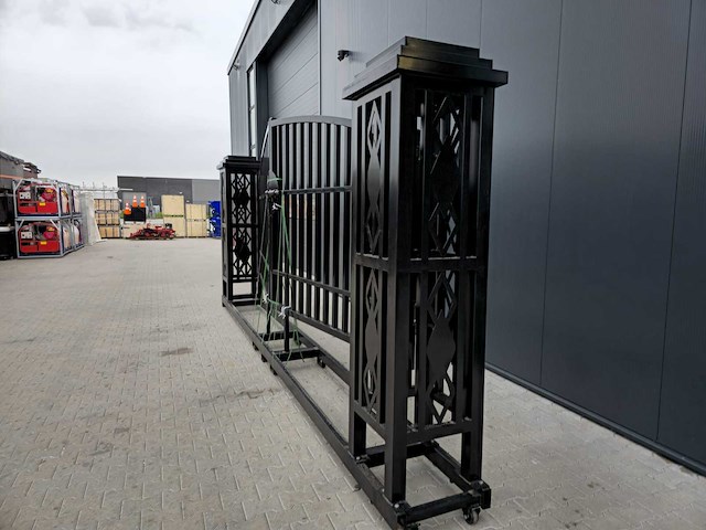 Rhino-cross-gates 600 cm toegangspoort/hek compleet met palen - afbeelding 3 van  9