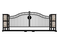 Rhino-cross-gates 600 cm toegangspoort/hek compleet met palen - afbeelding 1 van  1