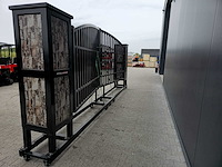Rhino-cross-gates 600 cm toegangspoort/hek compleet met palen - afbeelding 5 van  5
