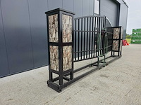 Rhino-cross-gates 600 cm toegangspoort/hek compleet met palen - afbeelding 3 van  6