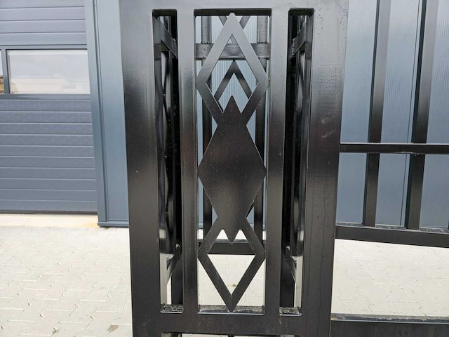 Rhino-cross-gates 600 cm toegangspoort/hek compleet met palen - afbeelding 2 van  11