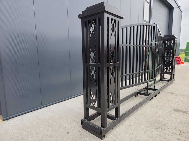 Rhino-cross-gates 600 cm toegangspoort/hek compleet met palen - afbeelding 6 van  11