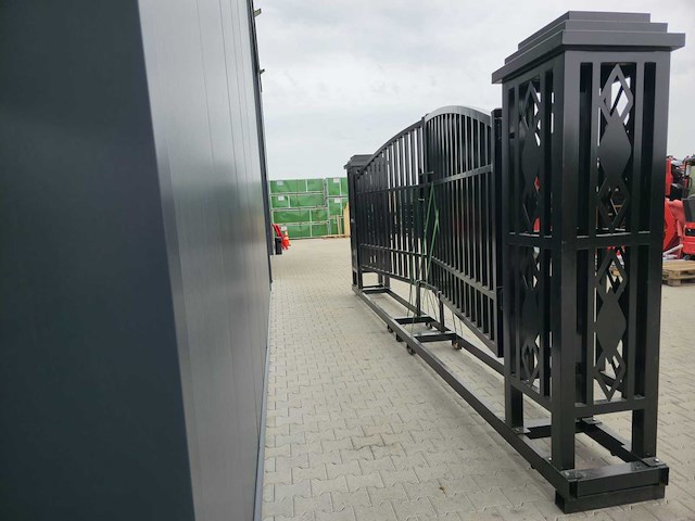 Rhino-cross-gates 600 cm toegangspoort/hek compleet met palen - afbeelding 8 van  11