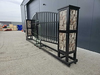 Rhino-cross-gates 600 cm toegangspoort/hek compleet met palen - afbeelding 5 van  10