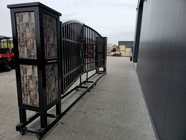 Rhino-cross-gates 600 cm toegangspoort/hek compleet met palen - afbeelding 7 van  10