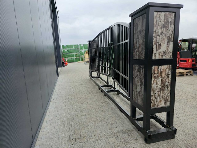 Rhino-cross-gates 600 cm toegangspoort/hek compleet met palen - afbeelding 6 van  10