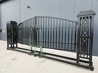 Rhino-cross-gates 600 cm toegangspoort/hek compleet met palen