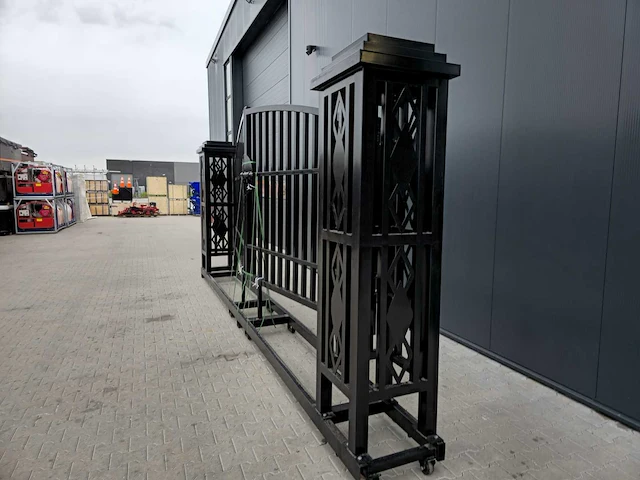 Rhino-cross-gates 600 cm toegangspoort/hek compleet met palen - afbeelding 7 van  11