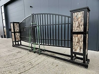 Rhino-cross-gates 600 cm toegangspoort/hek compleet met palen