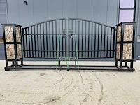 Rhino-cross-gates 600 cm toegangspoort/hek compleet met palen - afbeelding 3 van  10