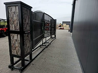 Rhino-cross-gates 600 cm toegangspoort/hek compleet met palen - afbeelding 7 van  10