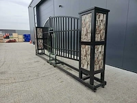 Rhino-cross-gates 600 cm toegangspoort/hek compleet met palen - afbeelding 8 van  10