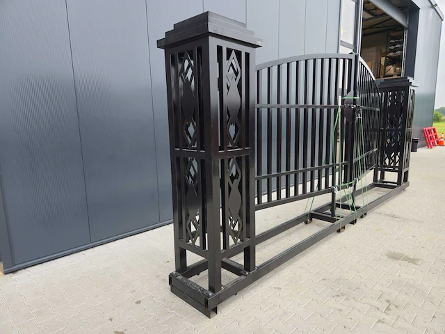 Rhino-cross-gates 600 cm toegangspoort/hek compleet met palen - afbeelding 4 van  10
