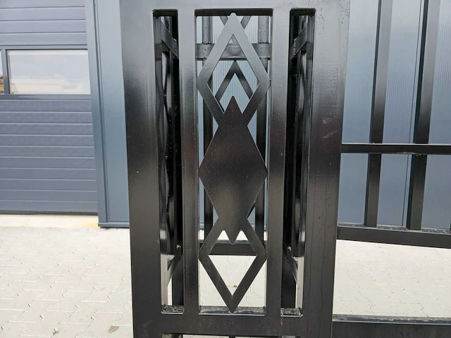 Rhino-cross-gates 600 cm toegangspoort/hek compleet met palen - afbeelding 2 van  11