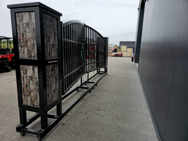 Rhino-cross-gates 600 cm toegangspoort/hek compleet met palen - afbeelding 7 van  10