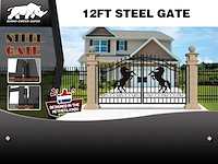 Rhino-cross-gates paard 365cm toegangspoort/hek 12ft - afbeelding 3 van  3