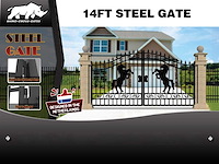 Rhino-cross-gates paard 433cm toegangspoort/hek 14ft - afbeelding 3 van  3