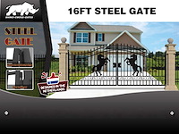 Rhino-cross-gates paard 496cm toegangspoort/hek 16ft - afbeelding 3 van  3