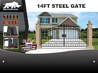 Rhino-cross-gates plain 433cm toegangspoort/hek 14ft - afbeelding 3 van  3
