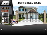 Rhino-cross-gates plain 496cm toegangspoort/hek 16ft - afbeelding 3 van  3