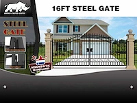 Rhino-cross-gates plain 496cm toegangspoort/hek 16ft - afbeelding 3 van  3