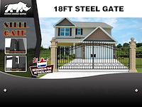 Rhino-cross-gates plain 547cm toegangspoort/hek 18ft - afbeelding 1 van  1