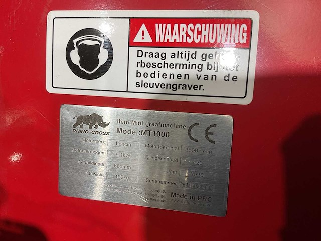 Rhino-cross mt1000 sleuvengraafmachine - afbeelding 57 van  60