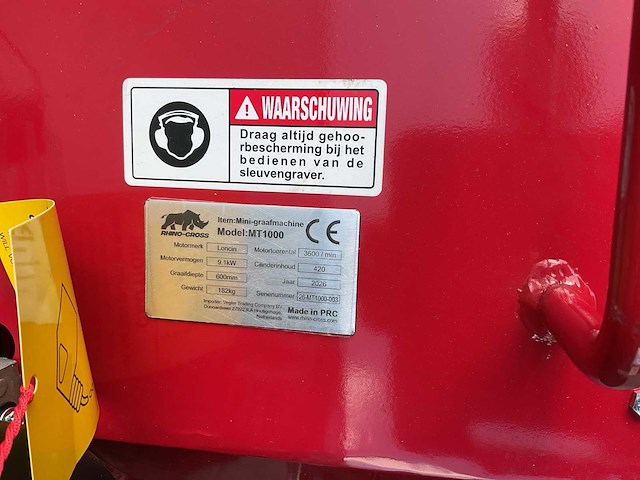 Rhino-cross mt1000 sleuvengraafmachine - afbeelding 56 van  60