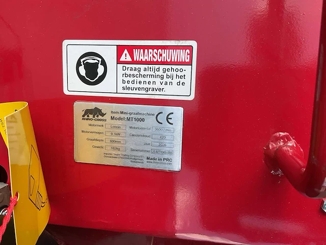 Rhino-cross mt1000 sleuvengraafmachine - afbeelding 56 van  60