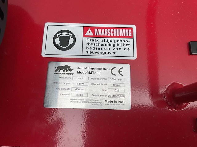 Rhino-cross mt500 sleuvengraafmachine - afbeelding 2 van  42