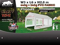 Rhino-cross-party tent pt0306fe 6x3x2.8m partytent - afbeelding 8 van  8