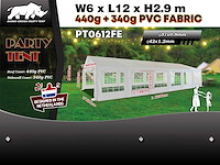 Rhino-cross-party tent pt0612fe 12x6x3m partytent - afbeelding 2 van  11