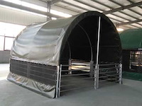 Rhino-cross-shelter - 4m cattle tent - 4x4x3,15 meter - dieren shelter / weidetent groen - afbeelding 1 van  1