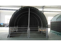 Rhino-cross-shelter - 4m cattle tent - 4x4x3,15 meter - dieren shelter / weidetent groen - afbeelding 2 van  3