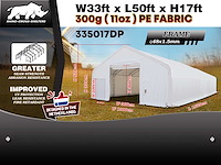 Rhino-cross-shelter 335017dp - 15,25x10x5,2 m opslagtent / opslagshelter - afbeelding 6 van  6