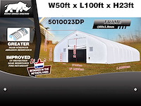 Rhino-cross-shelter 5010023dp - 30,5x15,25x7,015 m - opslagtent / opslagshelter - afbeelding 1 van  6
