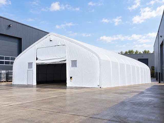 Rhino-cross-shelter 5010023dp - 30,5x15,25x7,015 m - opslagtent / opslagshelter - afbeelding 1 van  4
