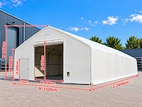 Rhino-cross-shelters 408021dp 24,4x12,2x6,4 m opslagtent / opslagshelter - afbeelding 2 van  7