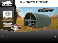 Rhino-cross-shelters 6 meter cattle tent 6x6x3,7 m dierenverblijf - afbeelding 2 van  2
