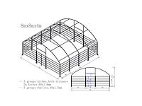 Rhino-cross-shelters 8 meter cattle tent 8x8x4 meter dierenverblijf/tent - afbeelding 4 van  5