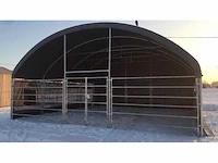 Rhino-cross-shelters 8 meter cattle tent 8x8x4 meter groen dierenverblijf - afbeelding 2 van  4