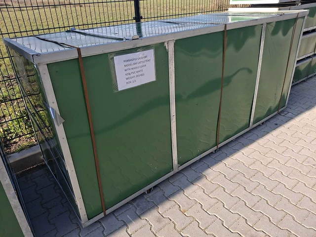 Rhino-cross-shelters 8 meter cattle tent 8x8x4 meter wit dierenverblijf - afbeelding 4 van  4