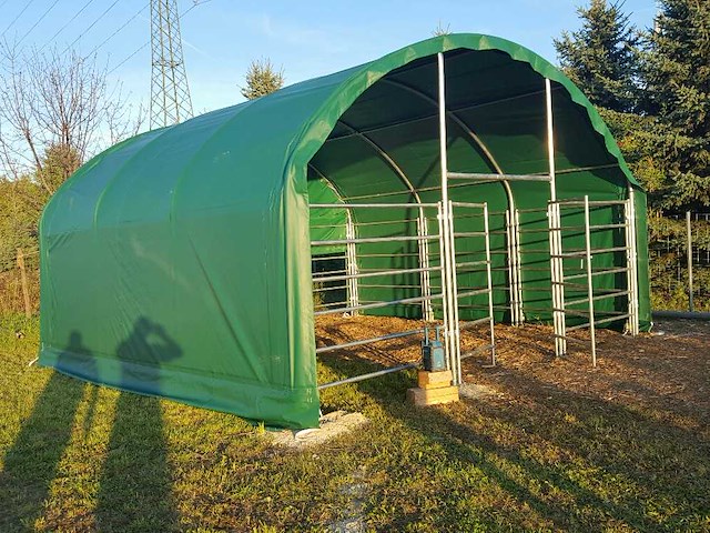 Rhino-cross-shelters cattle tent 6x6x3,7 m dierenverblijf - afbeelding 2 van  6