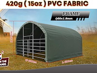 Rhino-cross-shelters cattle tent 6x6x3,7 m dierenverblijf - afbeelding 3 van  5