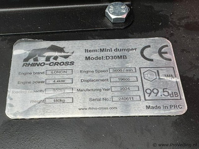 Rhino-cross track dumper d30mb - afbeelding 10 van  10